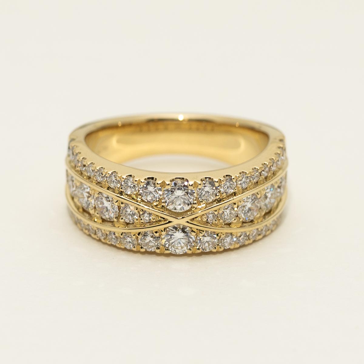 slim fit dress slacks Three Row 2.42 Carat Diamond Dress Ring – LeGassick Fine Jewellery