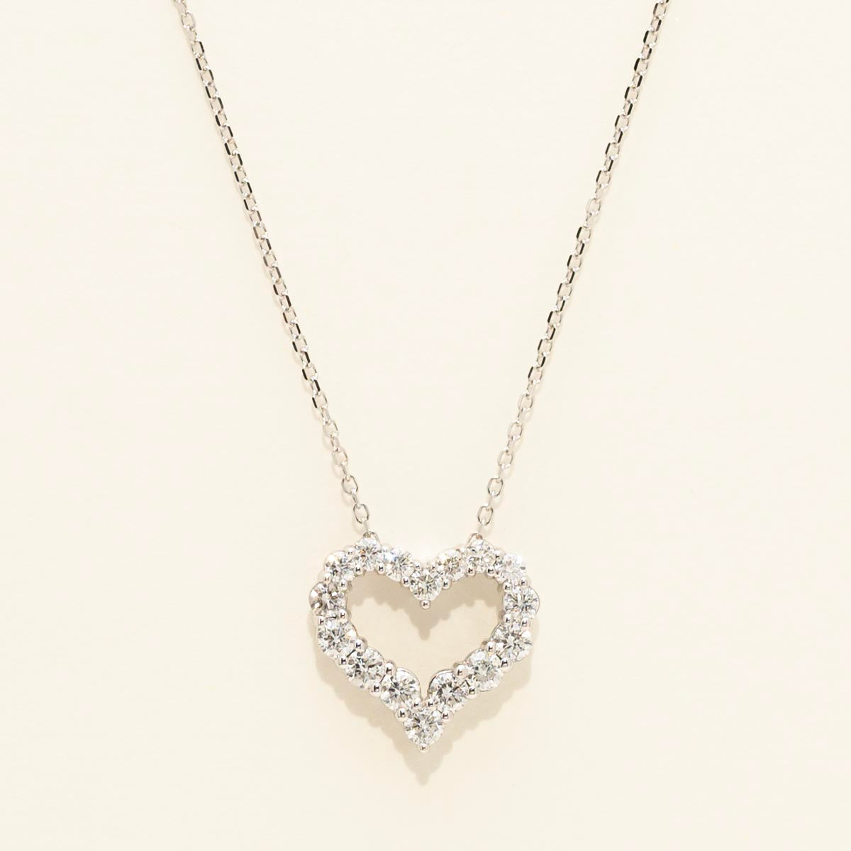 Diamond Heart Necklace in 14kt White Gold (1/2ct tw) – Day's Jewelers
