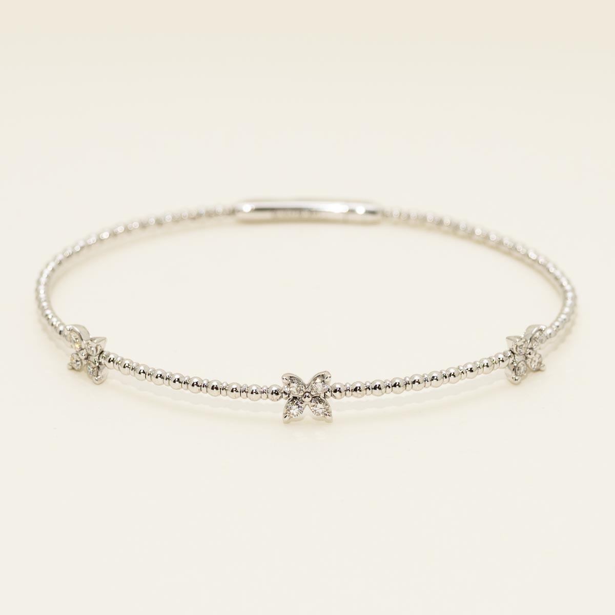 Diamond Flexible Bangle Bracelet in 14kt White Gold (1/3ct tw