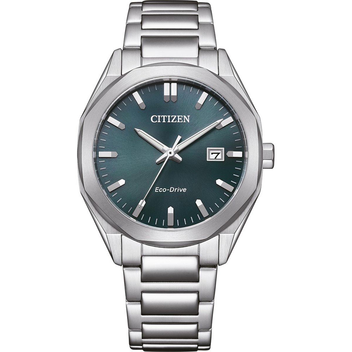 Citizen Mens Watch with Green Dial and Stainless Steel 