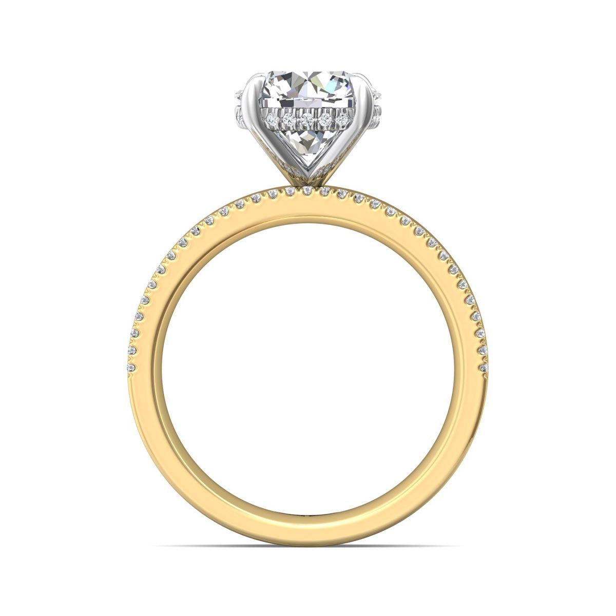 Martin Flyer Diamond Engagement Ring Setting in 14kt Yellow Gold (1/7ct tw)