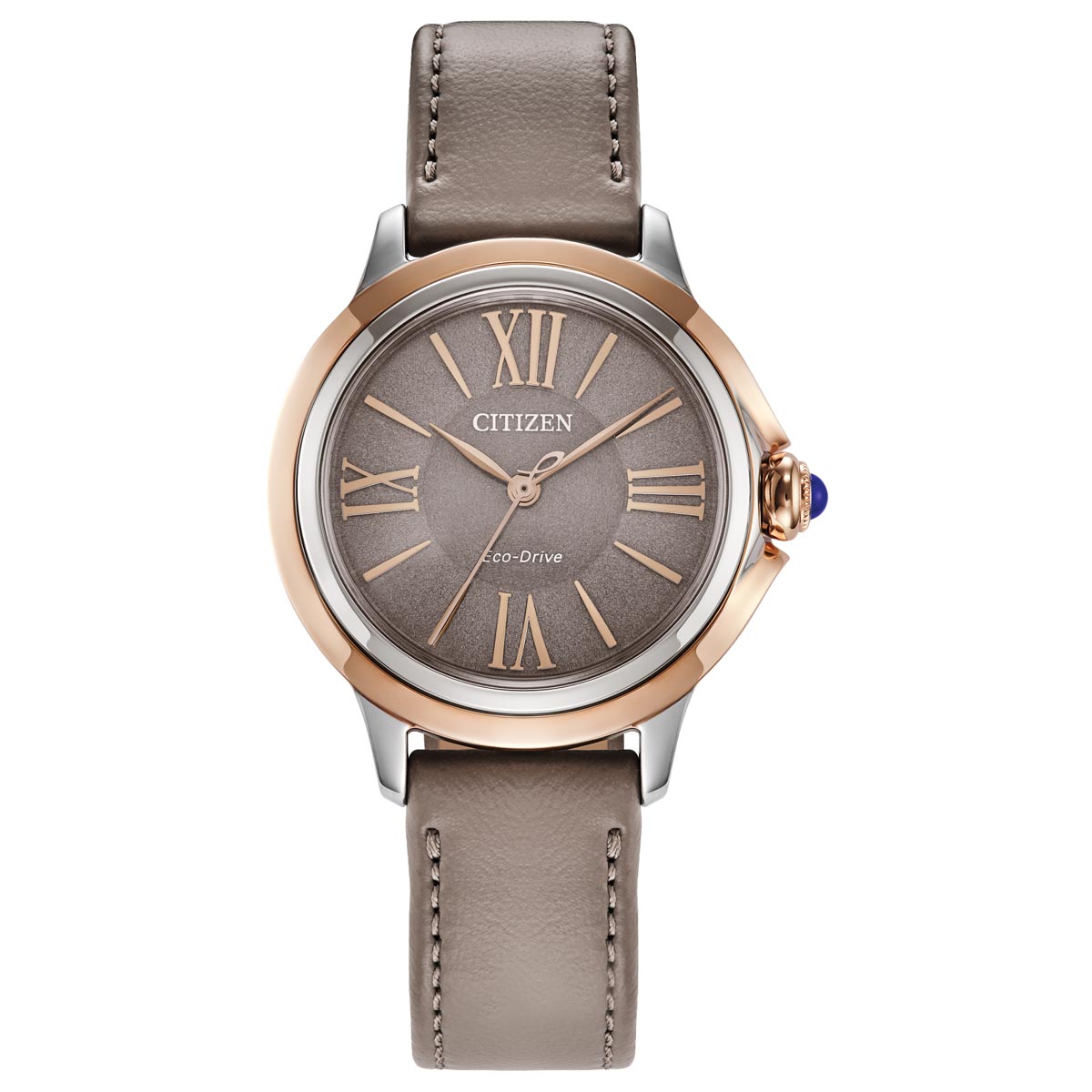 Citizen Ceci Watch with Taupe Dial and Taupe Leather Strap (32mm