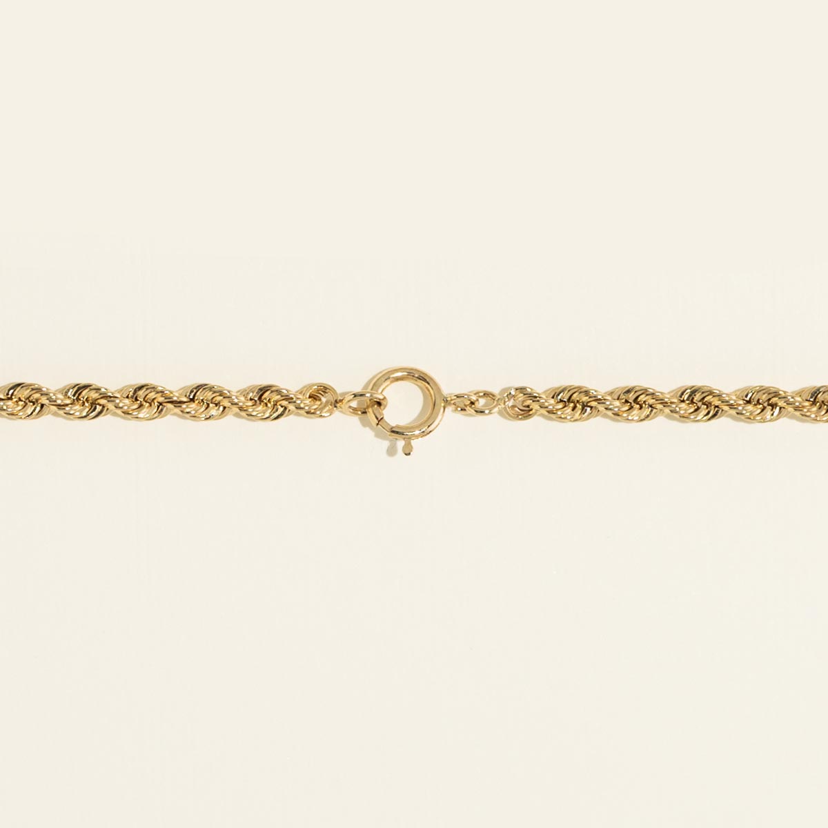 Estate Rope Chain Station Necklace in 14kt Yellow Gold (20 inches)