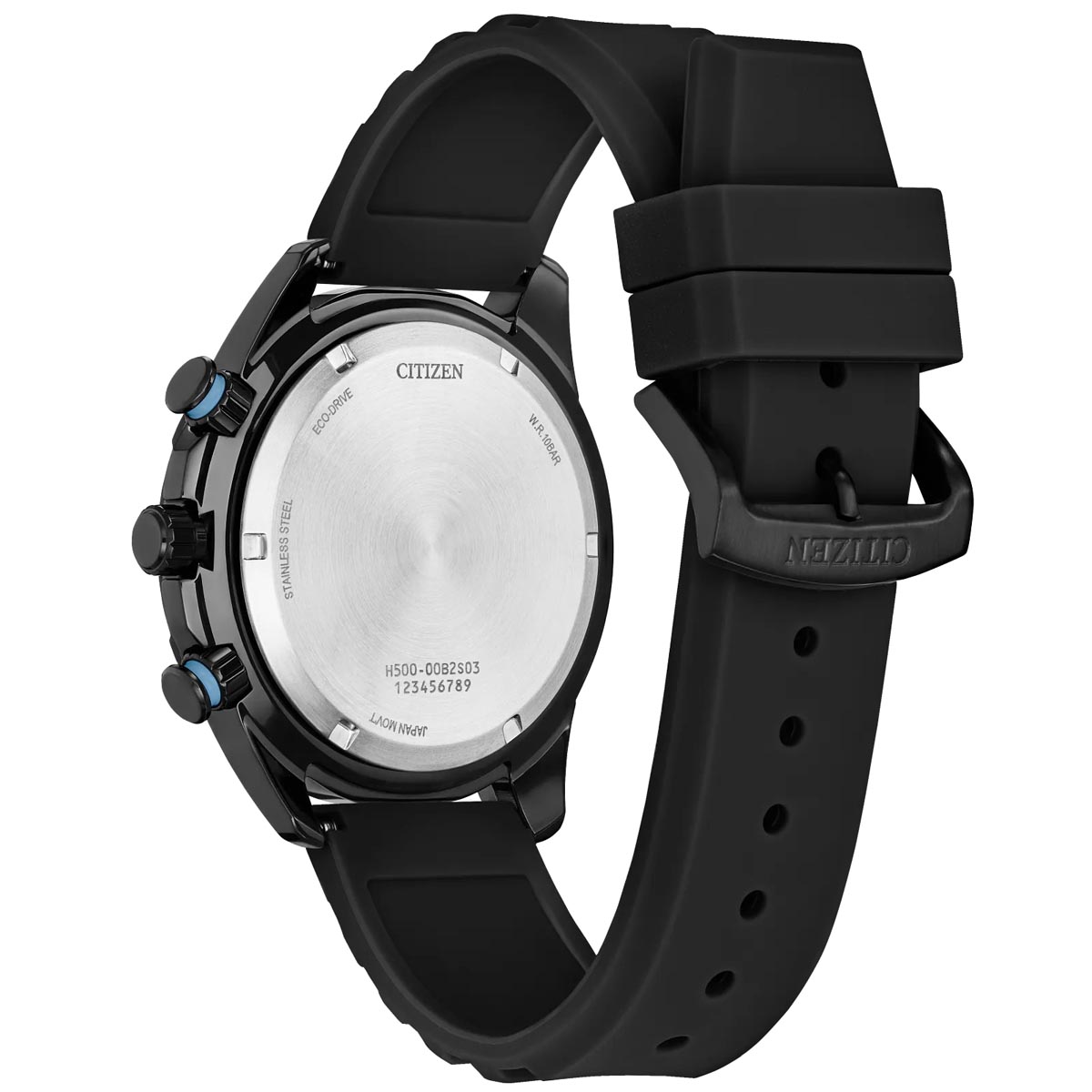 Citizen Brycen Mens Watch with Black Dial and Black Silicone Strap (eco-drive movement)