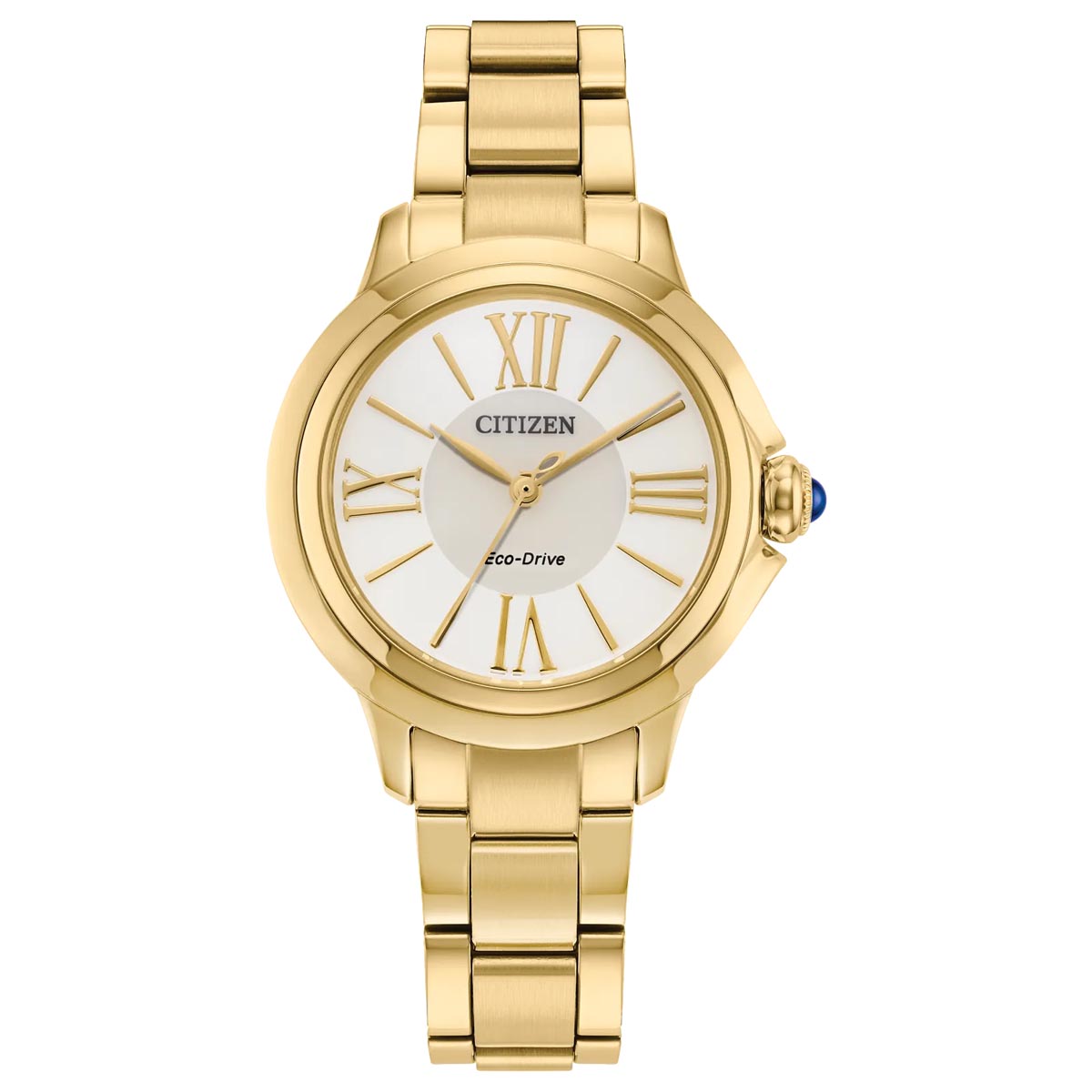 Citizen Ceci Womens Watch with White Dial and Gold Toned Stainless Steel Bracelet (eco-drive movement)