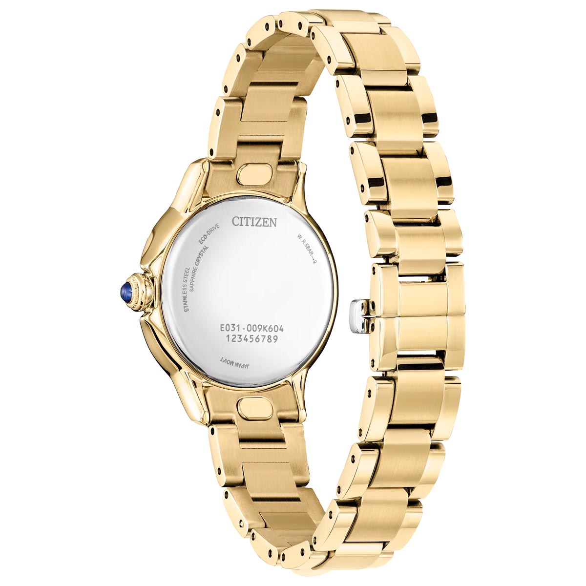 Citizen Ceci Womens Watch with White Dial and Gold Toned Stainless Steel Bracelet (eco-drive movement)