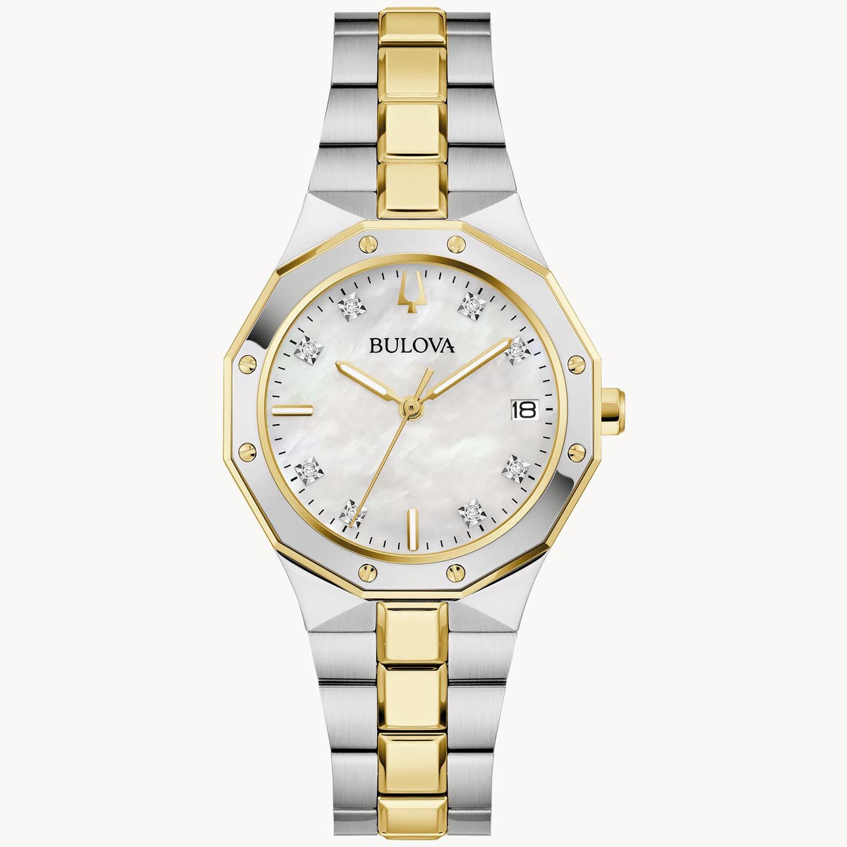 Bulova Prestige Womens Watch with Mother of Pearl Dial and 