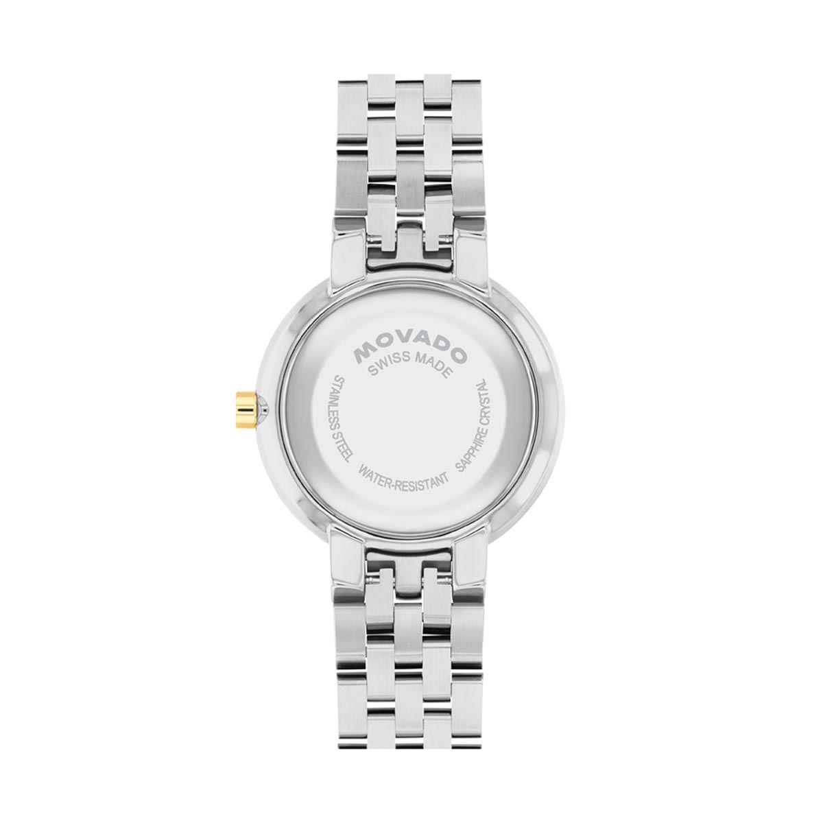 Movado Museum Classic Womens Watch with White Dial and Two Toned Stainless Steel Bracelet (Swiss quartz movement)