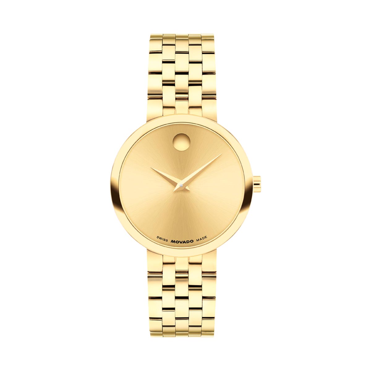 Movado Museum Classic Womens Watch with Gold Toned Dial and Gold Toned Stainless Steel Bracelet (Swiss quartz movement)
