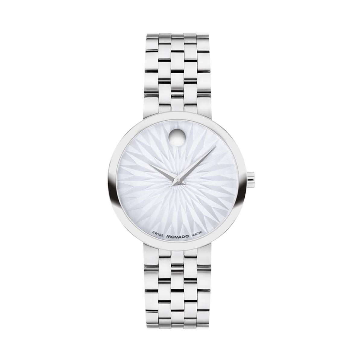 Movado Mother of Pearl Dial/Silver Band Ladies Ladies Movado Watch Mother of Pearl Dial 0.50 TW Diamond  main image 2
