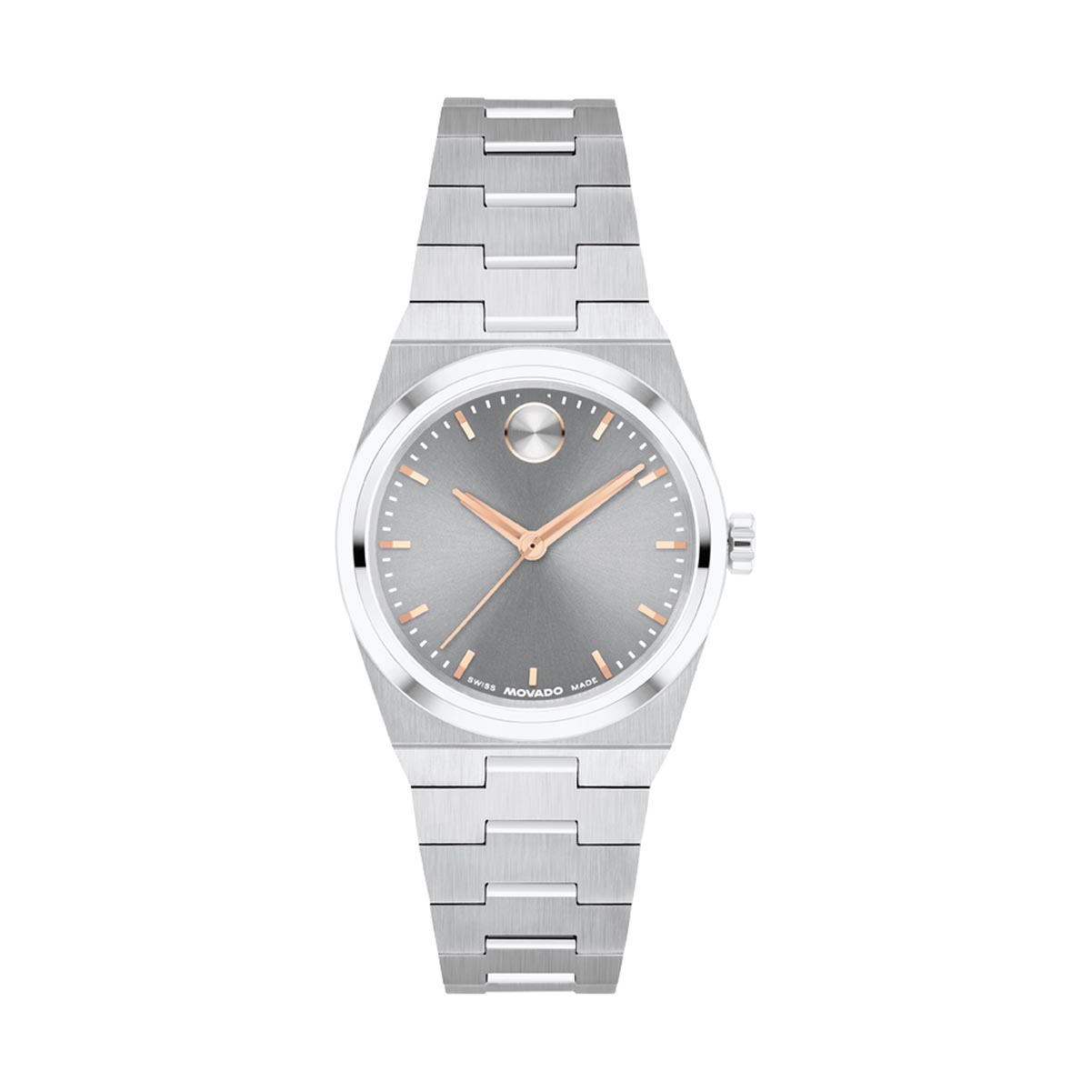 Movado Bold Quest Mini Womens Watch with Grey Dial and Stainless
