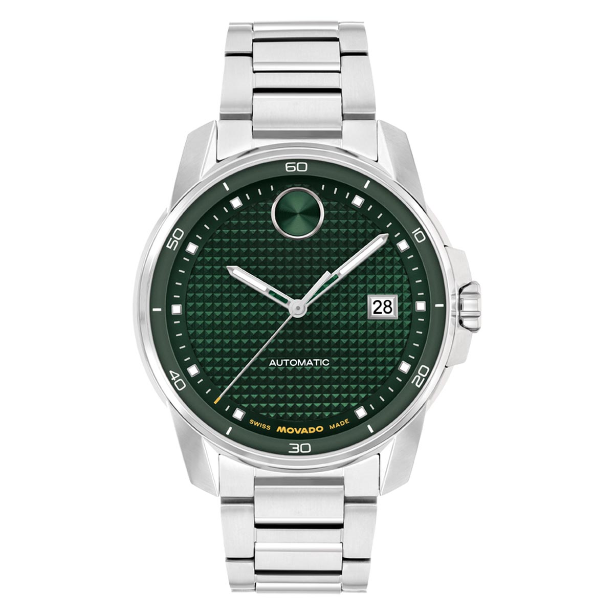 Movado Bold Verso Automatic Mens Watch with Green Dial and