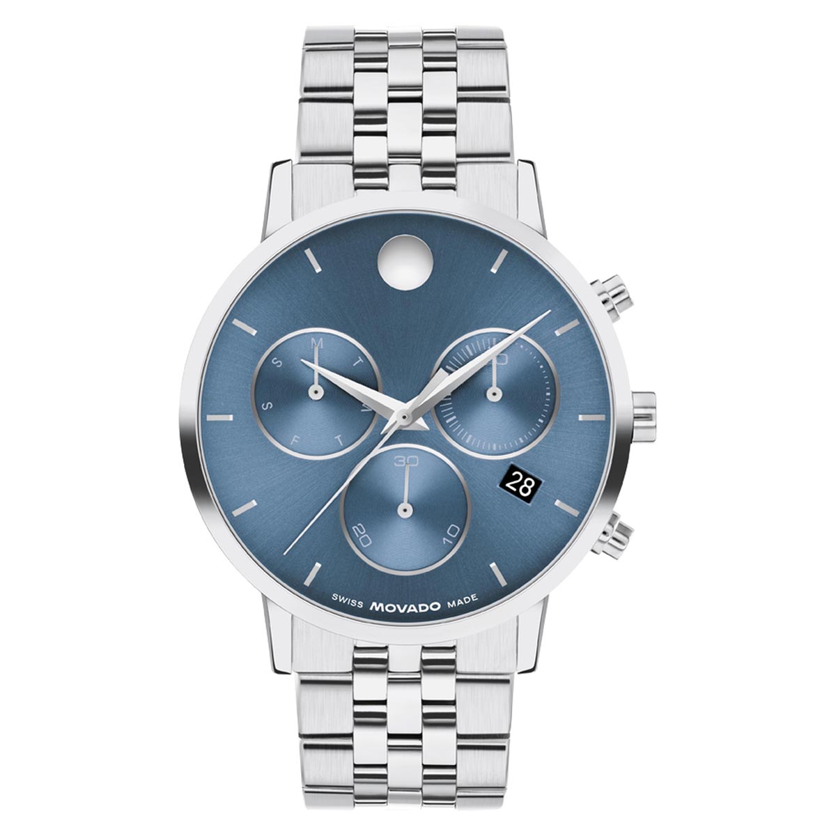 Movado Museum Classic Mens Watch with Blue Dial and Stainless