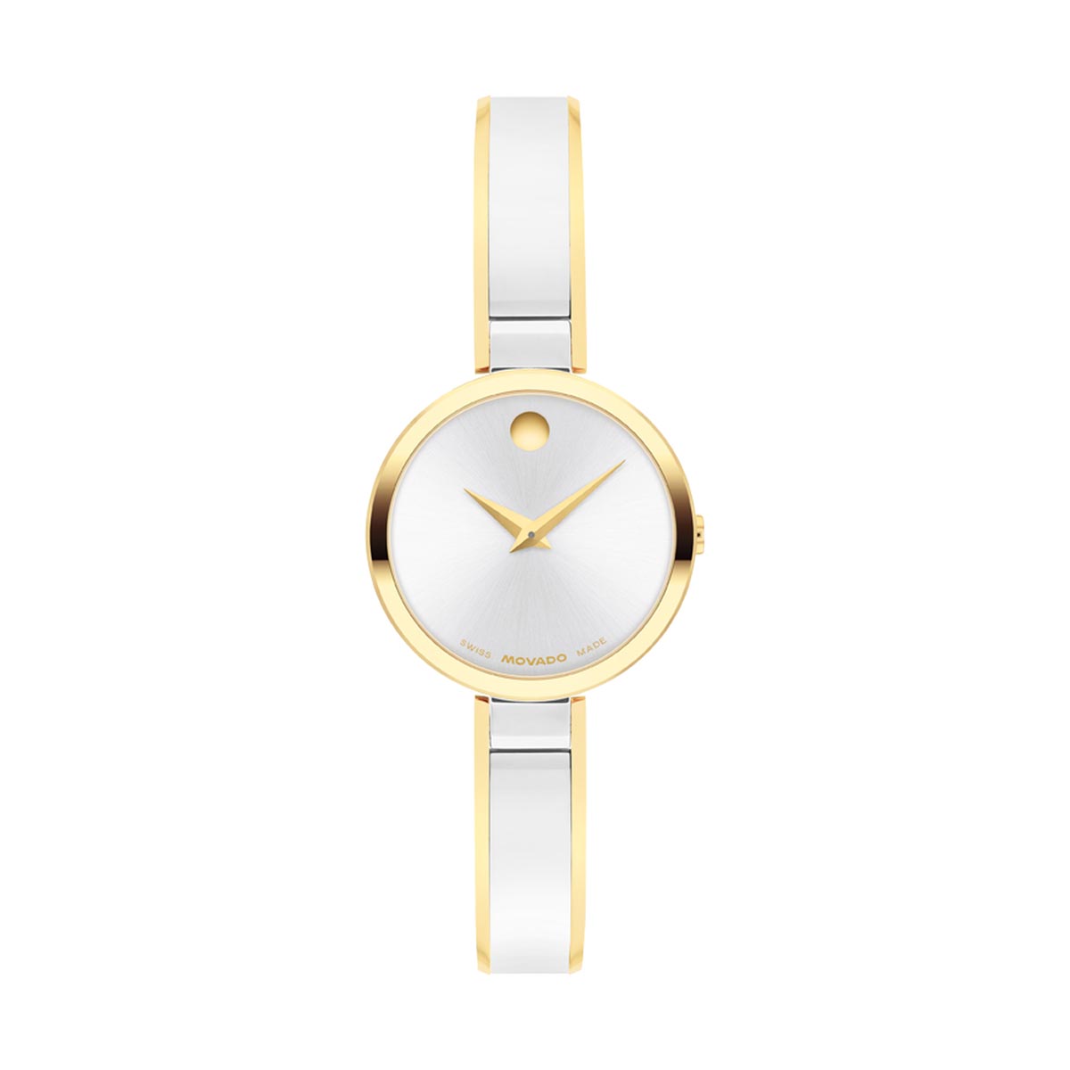 Movado Moda Womens Watch with White Dial and Two Toned Stainless