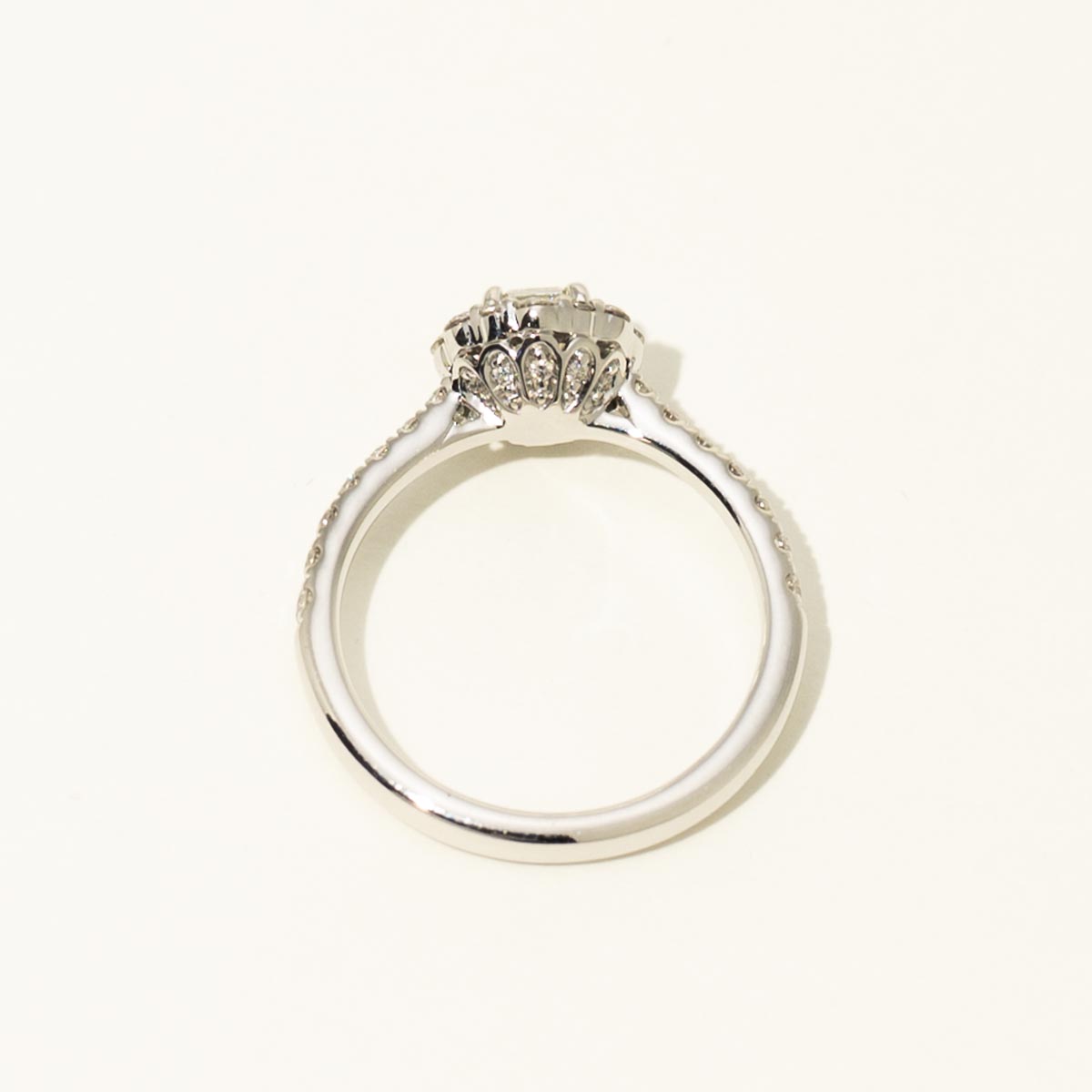 Emerald Cut Diamond Halo Engagement Ring in 14kt White Gold (1 1/10ct tw)