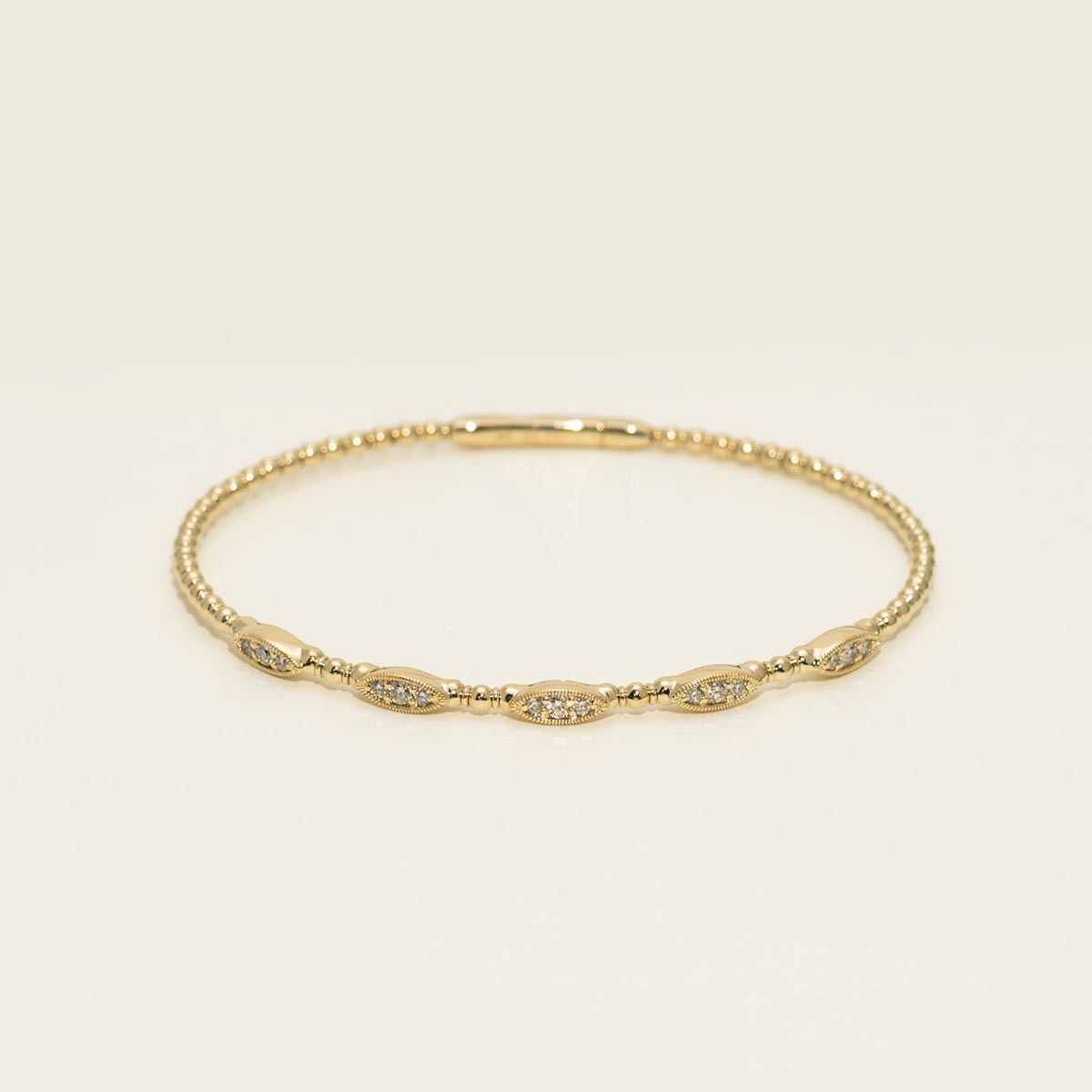 Diamond Flexible Bangle Bracelet in 14kt Yellow Gold (1/3ct tw)
