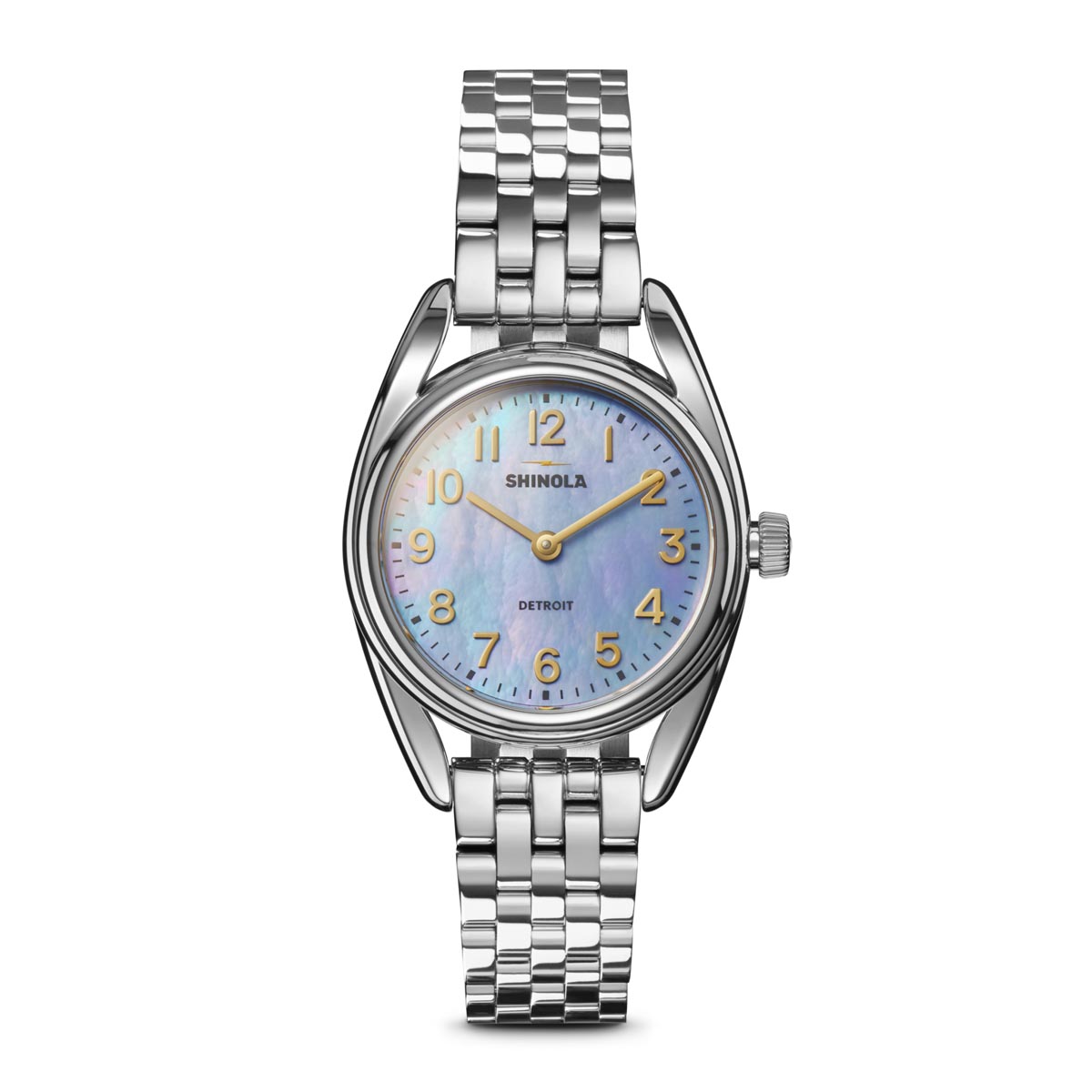 Shinola Derby Watch with Blue Mother of Pearl Dial and 