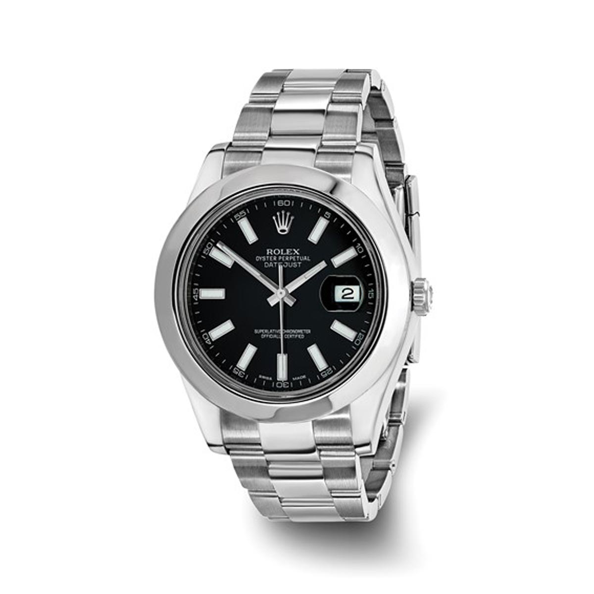 Pre Owned Rolex Mens Oyster Perpetual Datejust II with Black Dial 