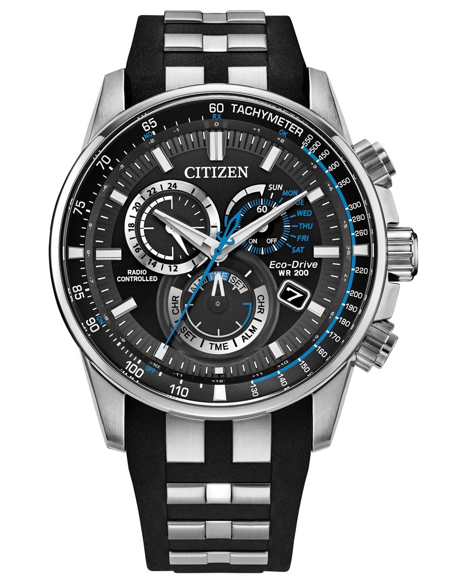 Citizen Sport Luxury Watch with Black Dial and Stainless Steel and