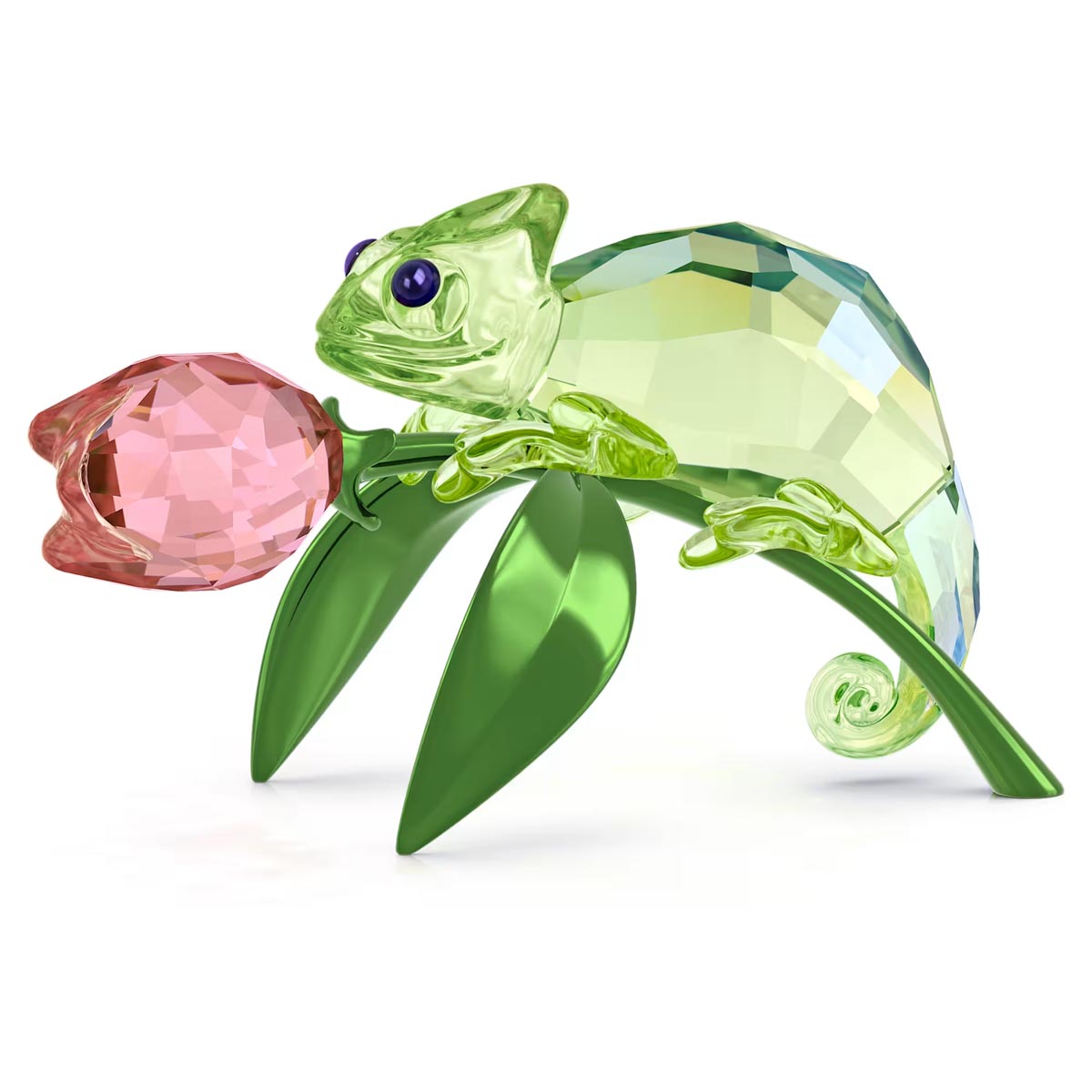 スワロフスキーカメレオン Swarovski Crystal Idyllia Chameleon and Tulip Figurine – Day's