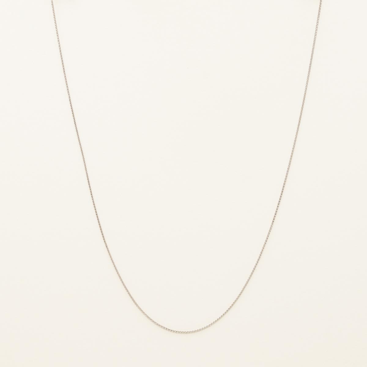 Wheat Chain in 14kt White Gold (16 inches and 0.75mm wide)