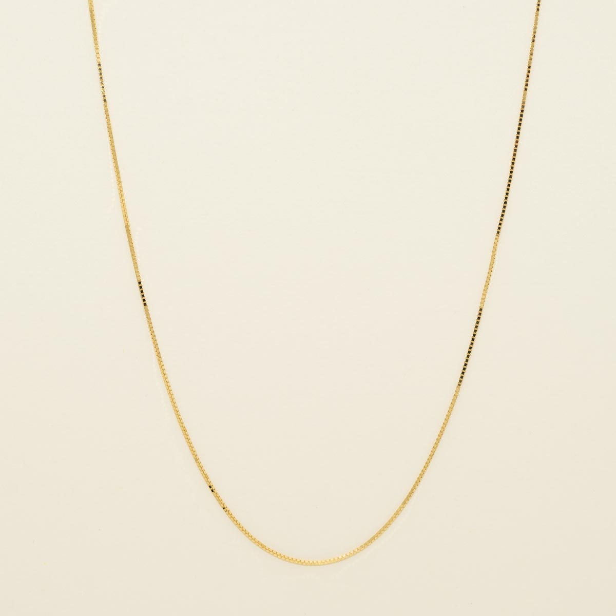 Box Chain in 14kt Yellow Gold (18 inches and .8mm wide)