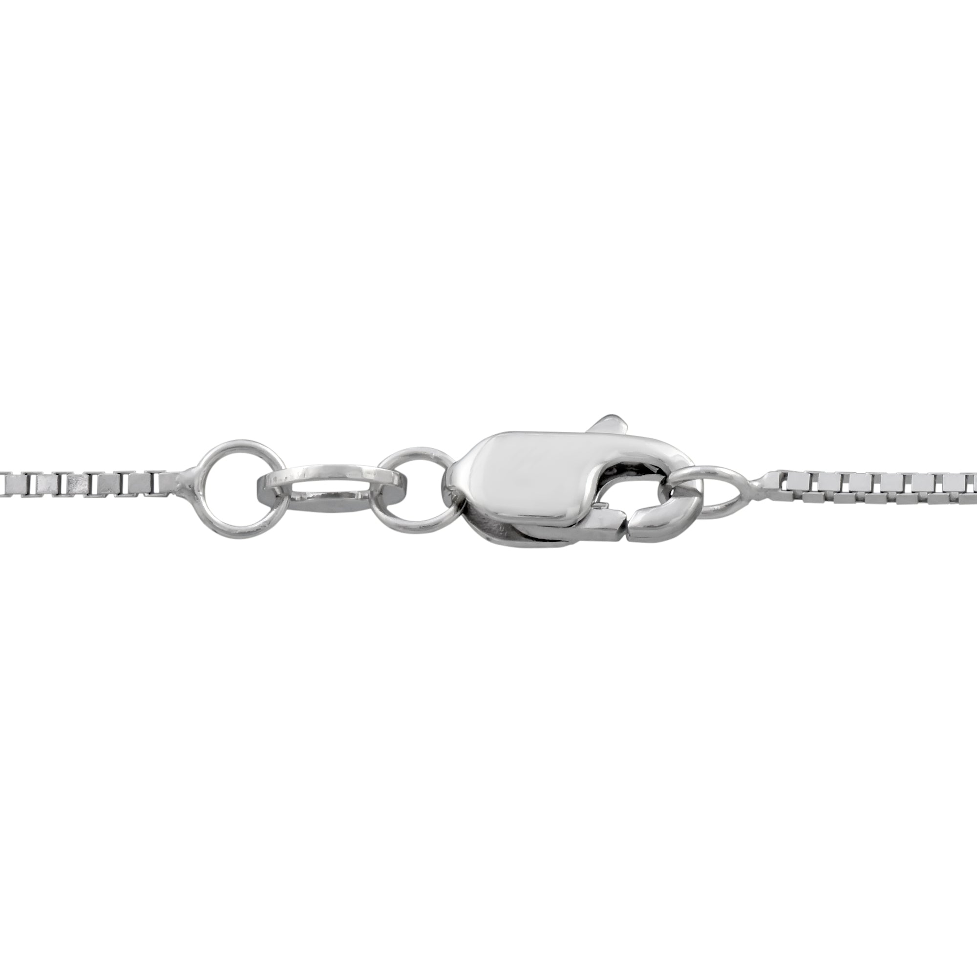 Box Chain in 14kt White Gold (18 inches and 0.8mm wide)