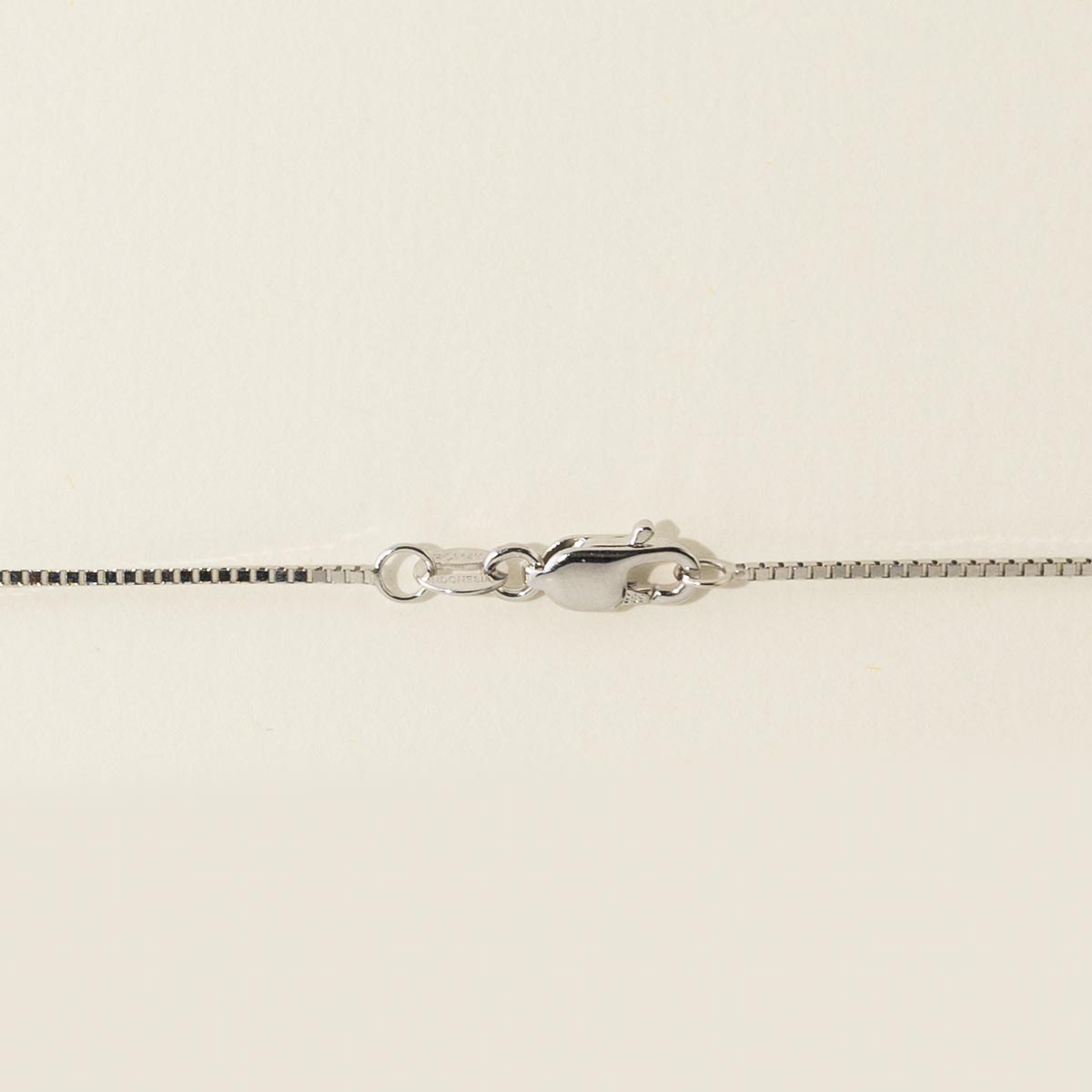 Box Chain in 14kt White Gold (18 inches and 0.8mm wide)