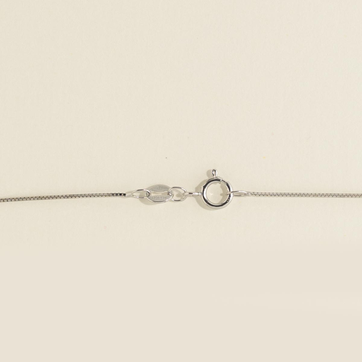 Box Chain in 14kt White Gold (18 inches and 0.6mm wide)
