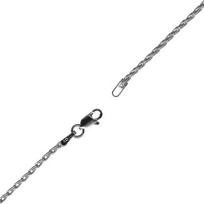 Parisian Wheat Chain in 14kt White Gold (18 inches and 0.9mm wide)
