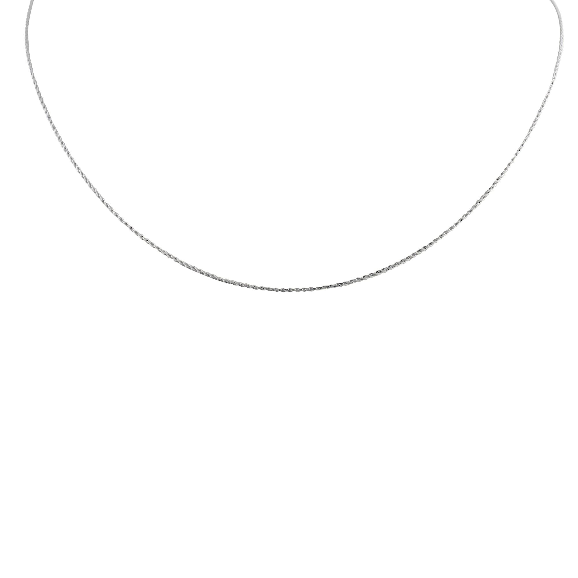 Parisian Wheat Chain in 14kt White Gold (18 inches and 0.9mm wide)