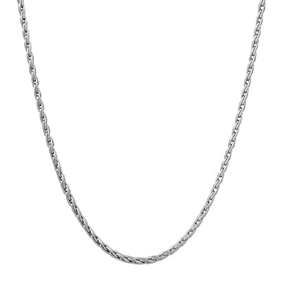 Parisian Wheat Chain in 14kt White Gold (18 inches and 1.4mm wide)
