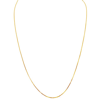 Adjustable Box Chain in 14kt Yellow Gold