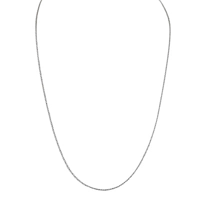 Diamond Cut Franco Chain in 14kt White Gold (20 inches and .9mm wide)