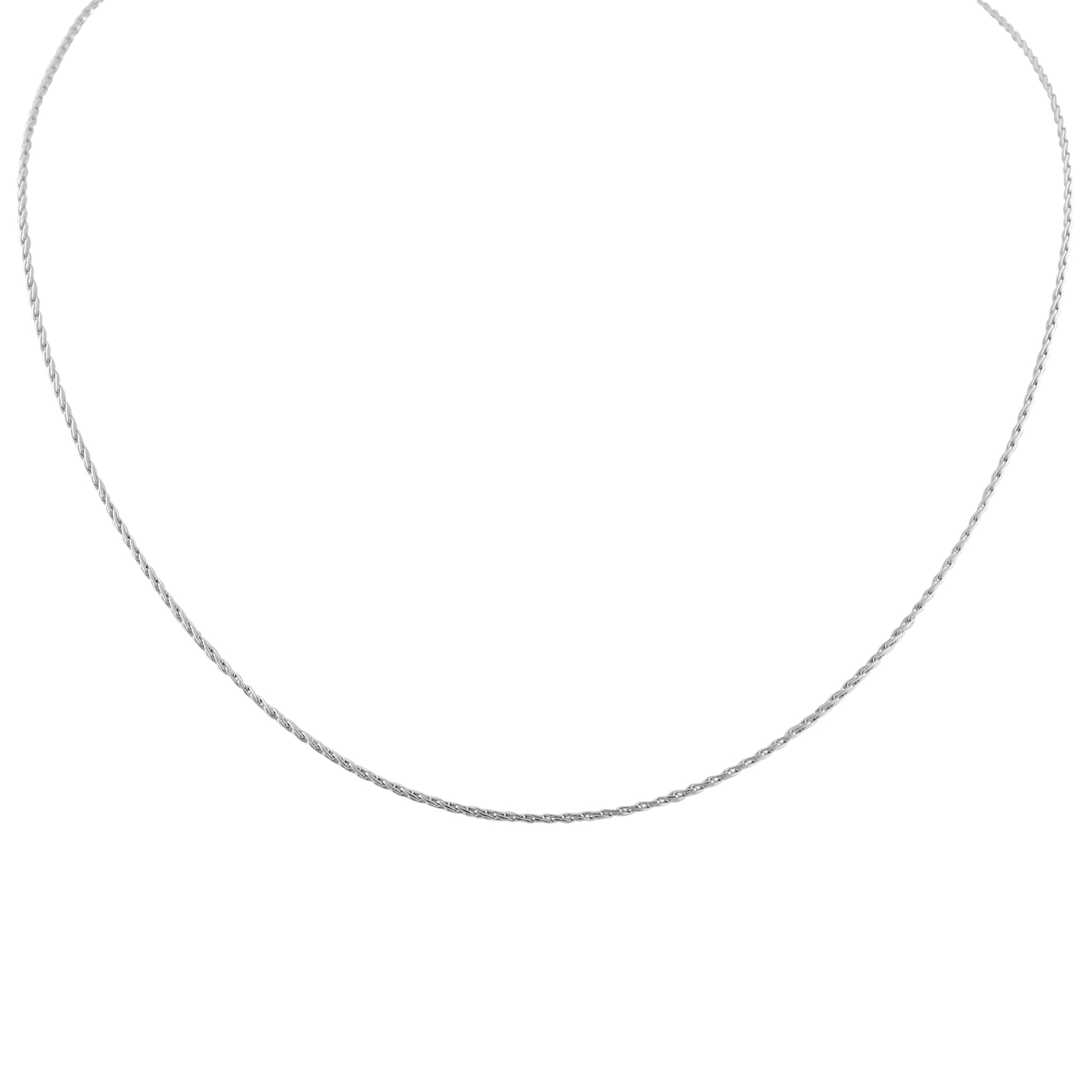 Parisian Wheat Chain in 14kt White Gold (20 inches and 1.4mm wide)