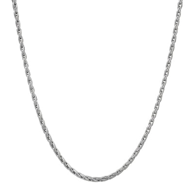 Parisian Wheat Chain in 14kt White Gold (20 inches and 0.9mm wide)