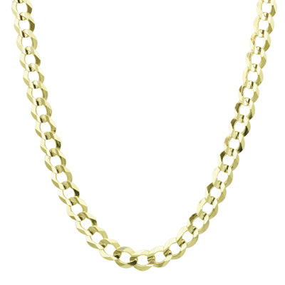 Curb Chain in 14kt Yellow Gold (22 inches and 6mm wide)