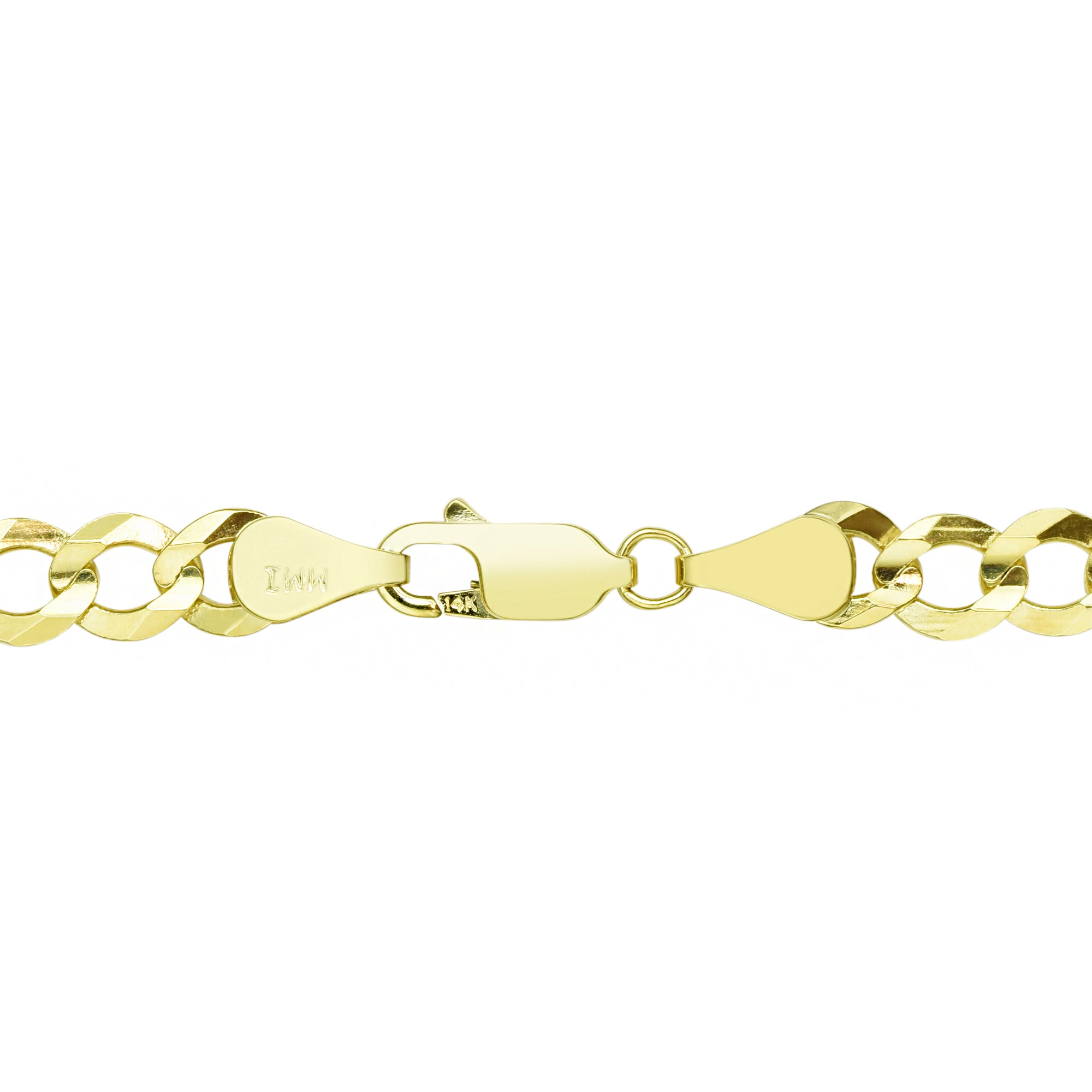 Curb Chain in 14kt Yellow Gold (22 inches and 6mm wide)