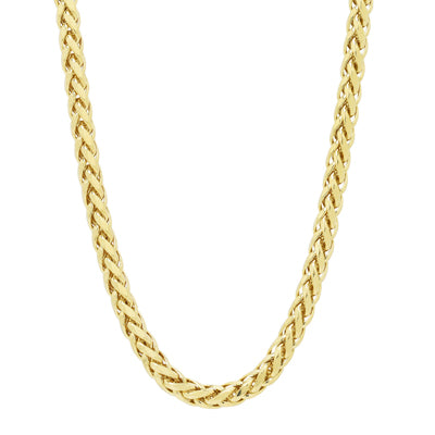Palm Link Chain in 14kt Yellow Gold (5mm and 22 inches)