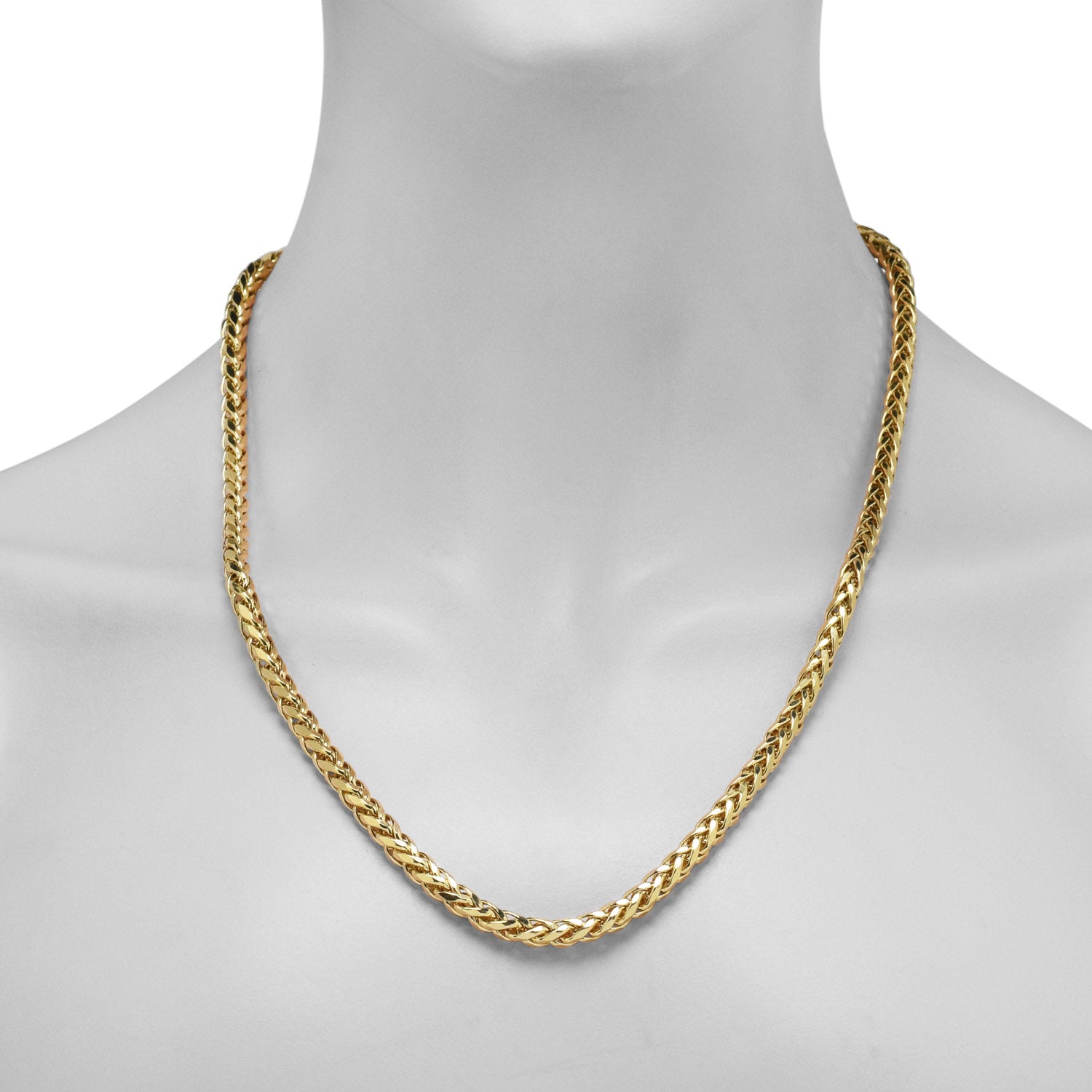 Palm Link Chain in 14kt Yellow Gold (5mm and 22 inches)