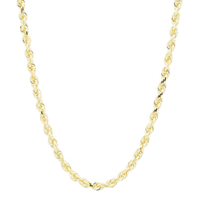 Diamond Cut Rope Chain in 10kt Yellow Gold (22 inches)