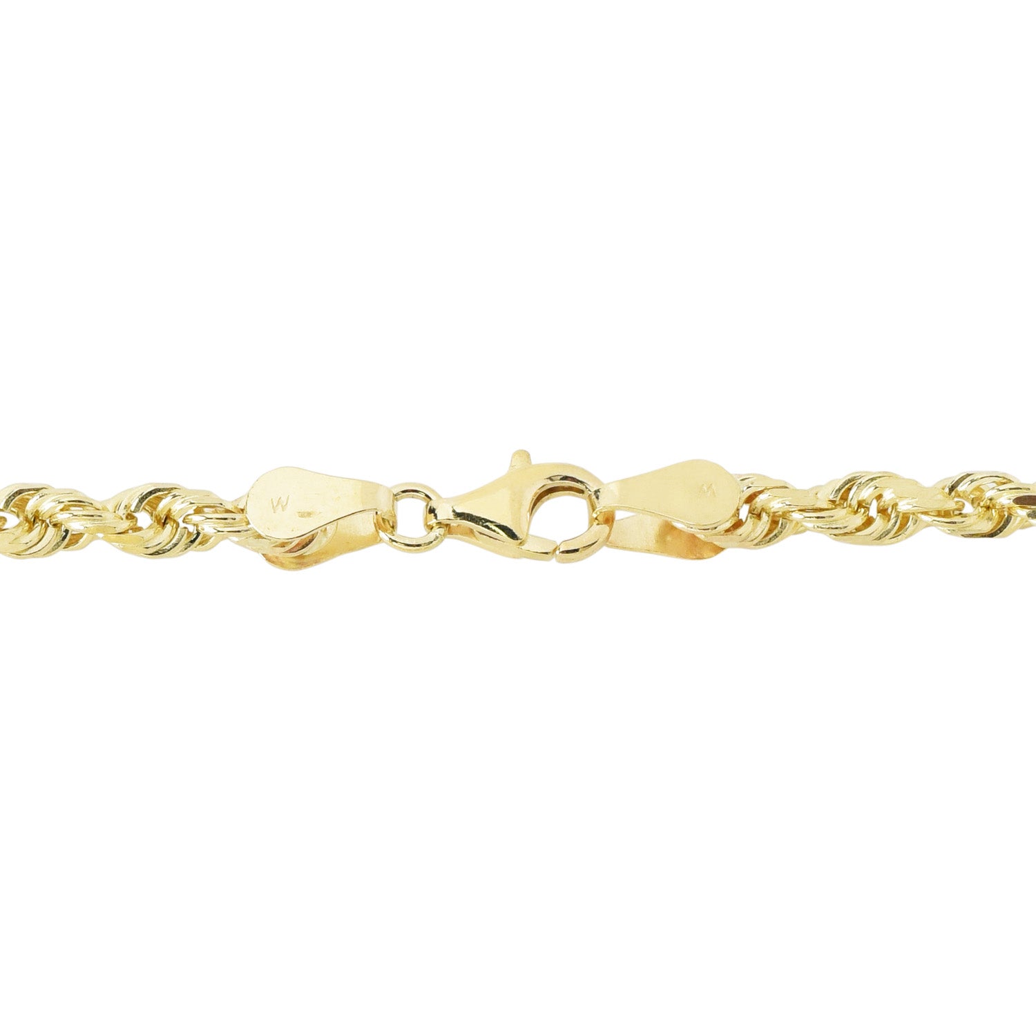 Diamond Cut Rope Chain in 10kt Yellow Gold (22 inches)