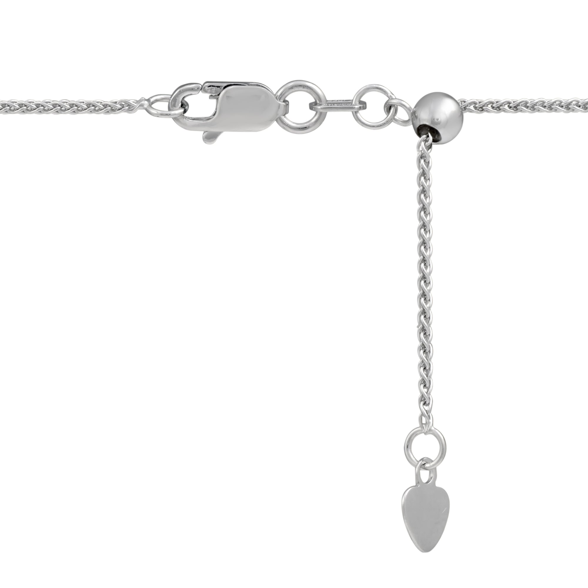 Adjustable Wheat Chain in 14kt White Gold (22 inches and 1mm)