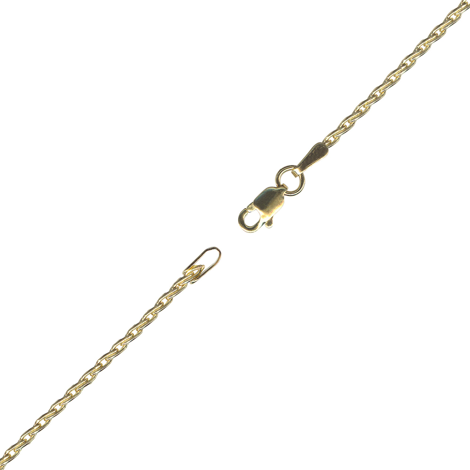 Parisian Wheat Chain in 14kt Yellow Gold (24 inches and 1.8mm wide)