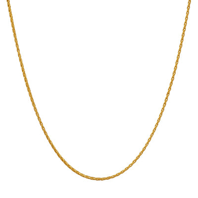 Parisian Wheat Chain in 14kt Yellow Gold (24 inches and 0.9mm wide)