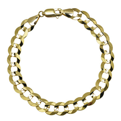 Curb Chain Bracelet in 10kt Yellow Gold (8 inches)