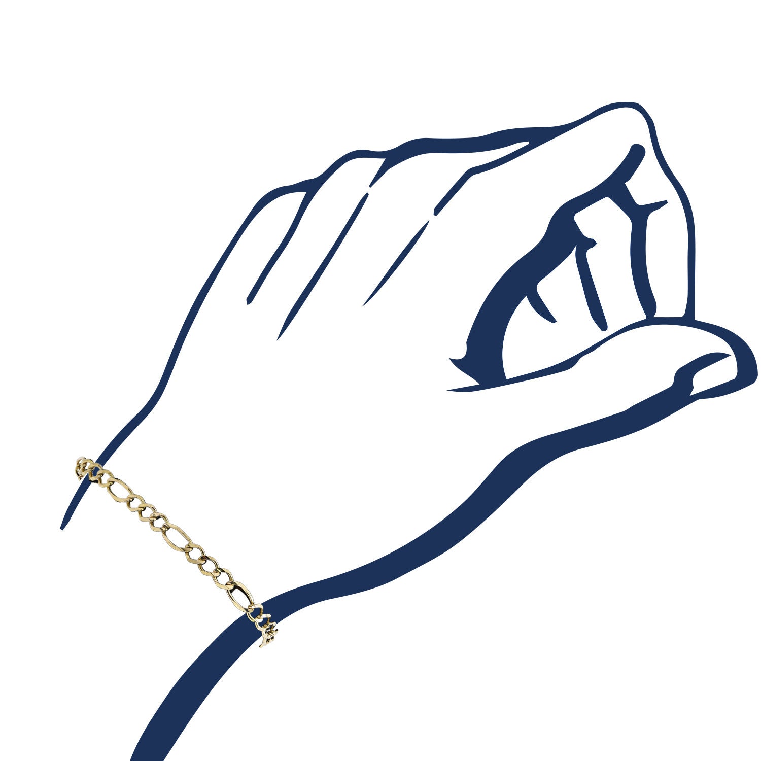Figaro Chain Bracelet in 10kt Yellow Gold (8 inches)