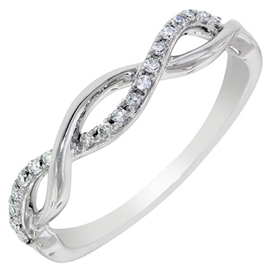 Diamond Fashion Ring in 10kt White Gold (1/10ct tw)