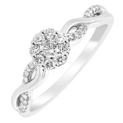 Diamond Fashion Ring in 10kt White Gold (1/4ct tw)