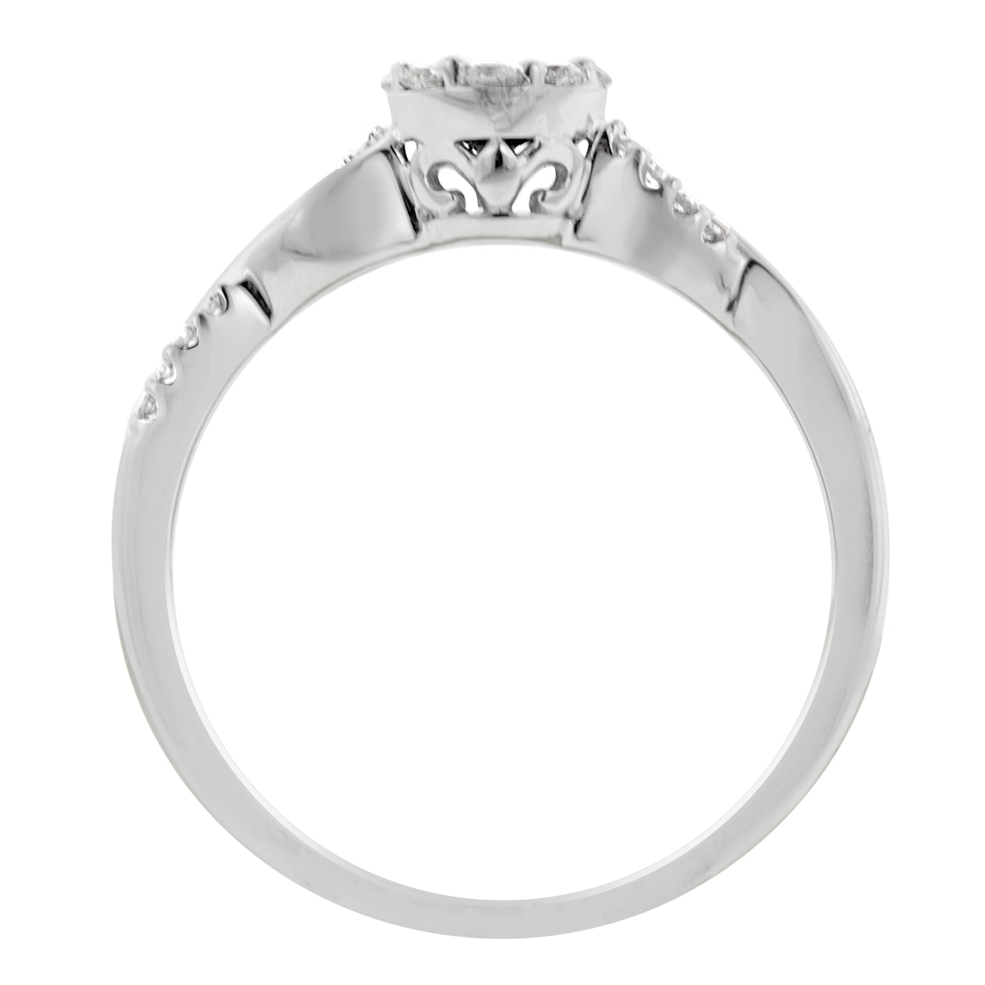 Diamond Fashion Ring in 10kt White Gold (1/4ct tw)